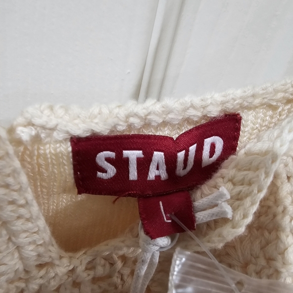 Staud Tara Crochet Dress Buttercream - Picture 5 of 8